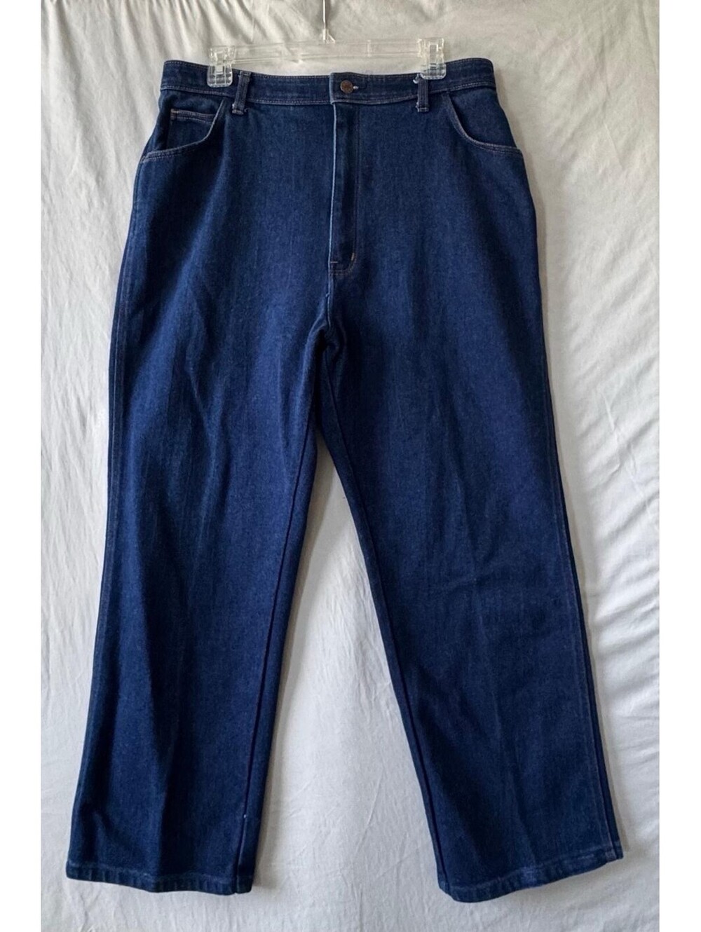 Taylor Togs Jeans 34 Dark Wash Duck Embroidery High Rise Straight